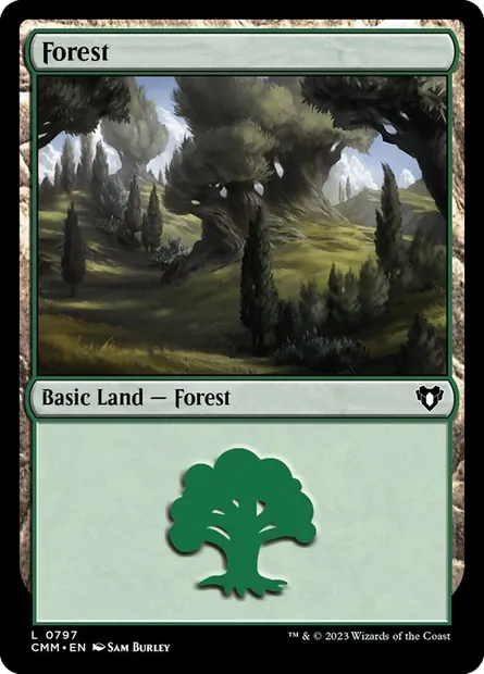 Forest, Magic card CMM 797 — Commander Masters set