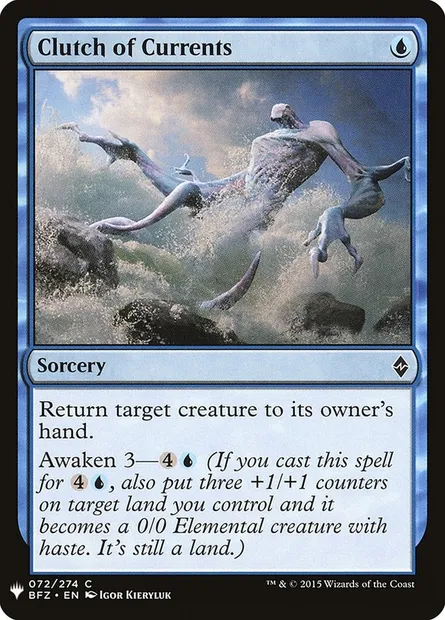Clutch of Currents, Magic card PLST BFZ-72 — The List set