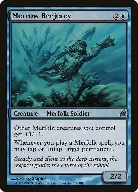 Merrow Reejerey, Magic card LRW 74 — Lorwyn set