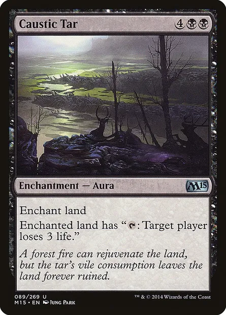 Caustic Tar, Magic card M15 89 — Magic 2015 set