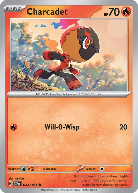 Charcadet, Pokémon card SSP 032 — Surging Sparks set