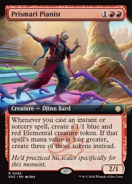 Prismari Pianist, Magic card SOC 82 — Secrets of Strixhaven Commander set
