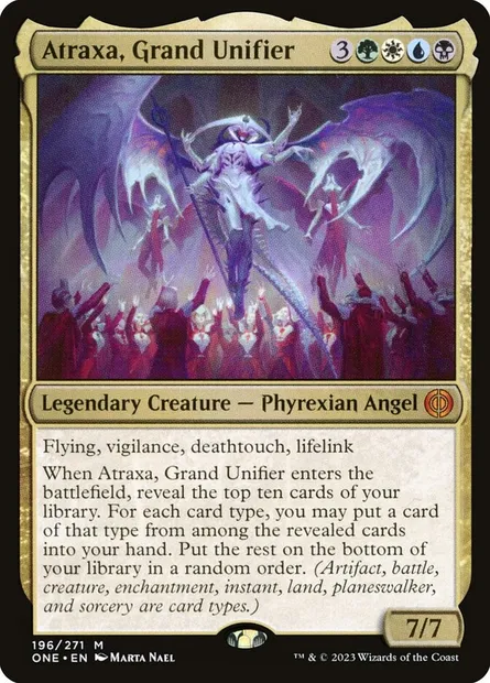 Atraxa, Grand Unifier, Magic card ONE 196 — Phyrexia: All Will Be One set