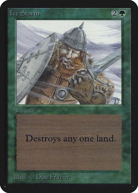 Ice Storm, carte Magic LEA 201 — extension Limited Edition Alpha