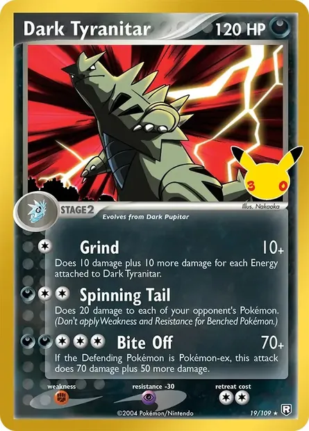 Dark Tyranitar, Pokémon card 30C CC006 — 30th Celebration set