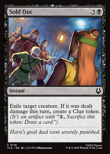 Sold Out, Magic card TLA 119 — Avatar: The Last Airbender set