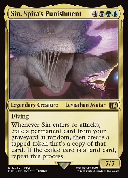 Sin, Spira's Punishment, Magic card FIN 242 — Final Fantasy set
