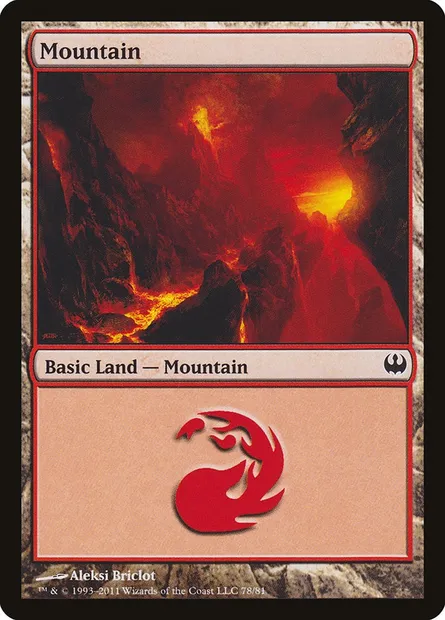 Mountain, Magic card DDG 78 — Duel Decks: Knights vs. Dragons set