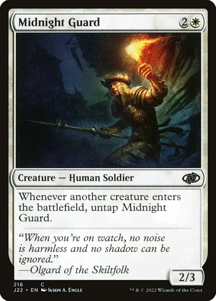 Midnight Guard, Magic card J22 216 — Jumpstart 2022 set