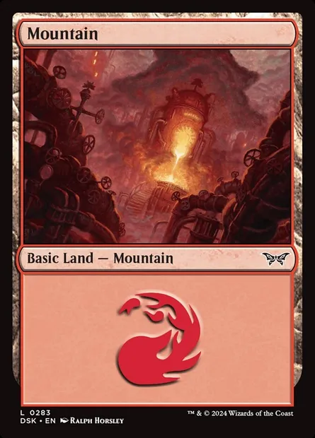 Mountain, Magic card DSK 283 — Duskmourn: House of Horror set