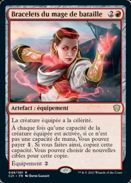 Bracelets du mage de bataille, carte Magic C21 48 — extension Commander 2021