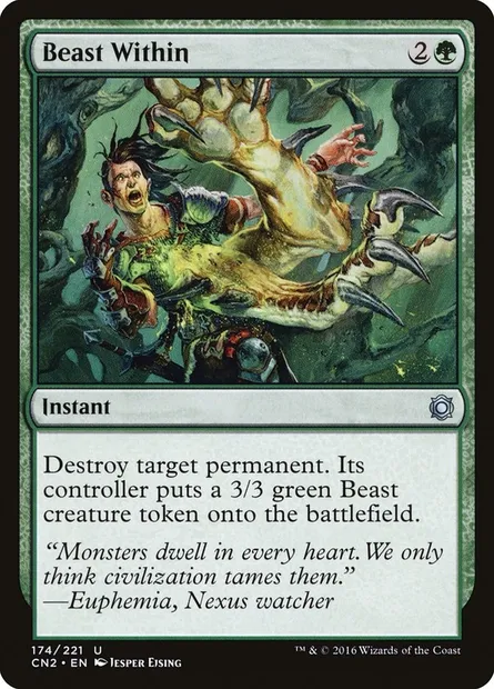 Beast Within, Magic card CN2 174 — Conspiracy: Take the Crown set