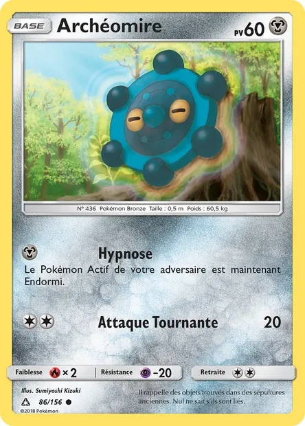 Archéomire, carte Pokémon UPR 86 — extension Ultra-Prisme