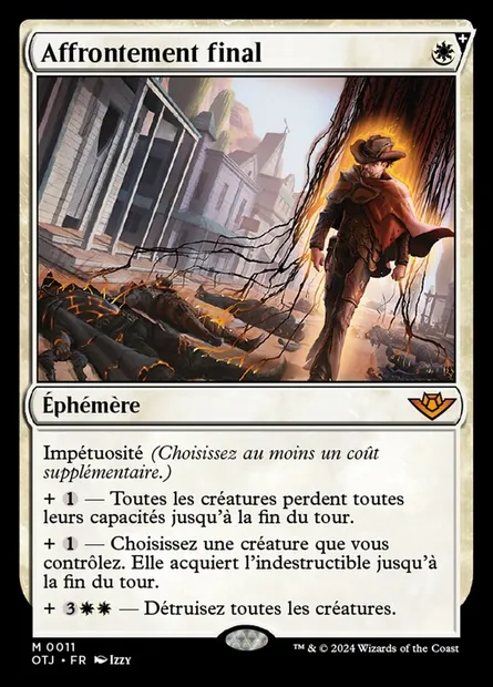 Affrontement final, carte Magic OTJ 11 — extension Outlaws of Thunder Junction
