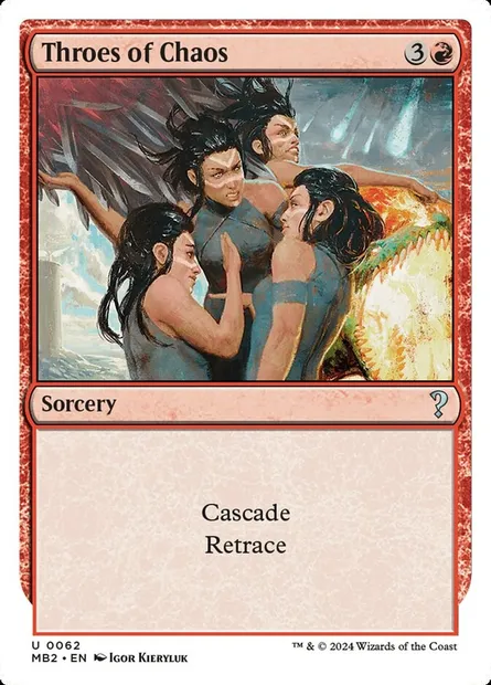 Throes of Chaos, Magic card MB2 62 — Mystery Booster 2 set