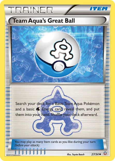 Team Aqua's Great Ball, Pokémon card DCR 27 — Double Crisis set