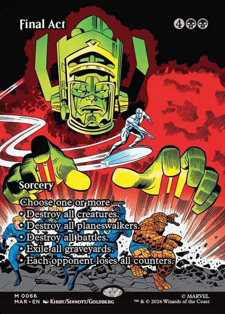 Dernier acte, carte Magic MAR 66 — extension Marvel Universe