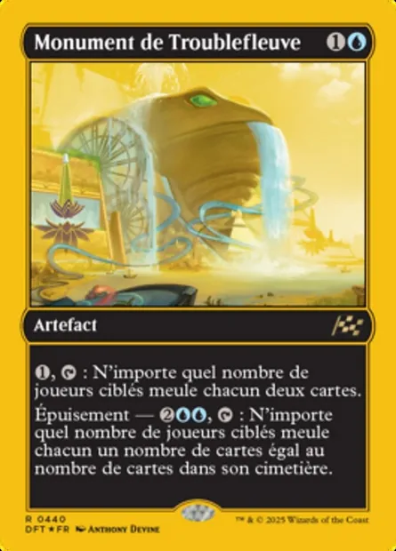 Monument de Troublefleuve, carte Magic DFT 440 — extension Aetherdrift