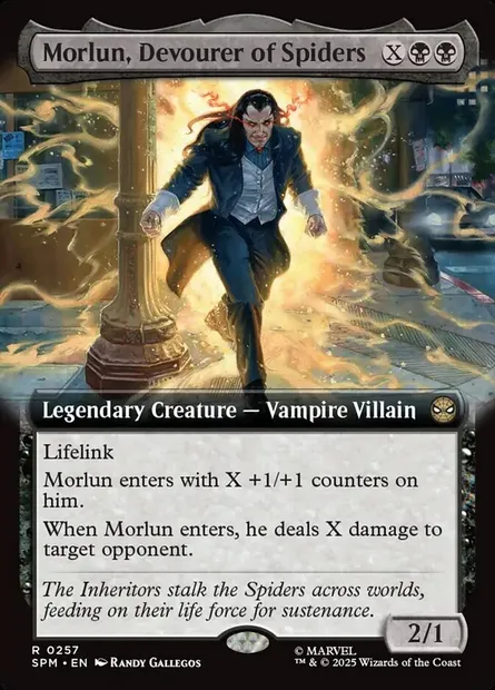 Morlun, Devourer of Spiders, Magic card SPM 257 — Marvel's Spider-Man set