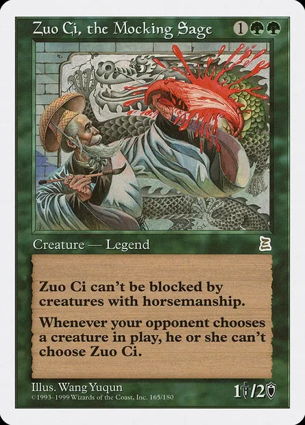 Zuo Ci, the Mocking Sage, Magic card PTK 165 — Portal Three Kingdoms set