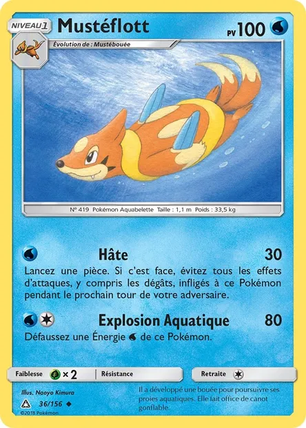 Mustéflott, carte Pokémon UPR 36 — extension Ultra-Prisme