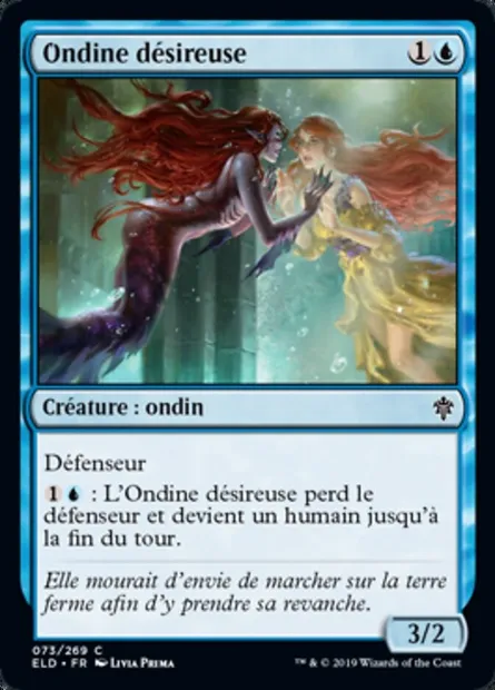 Ondine désireuse, carte Magic ELD 73 — extension Throne of Eldraine