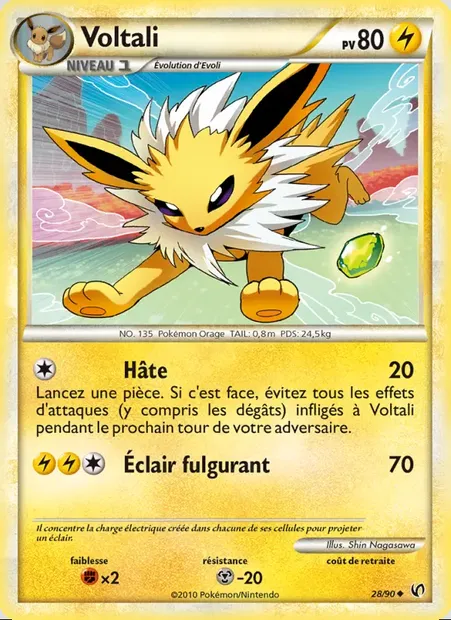 Voltali, carte Pokémon UD 28 — extension Indomptable