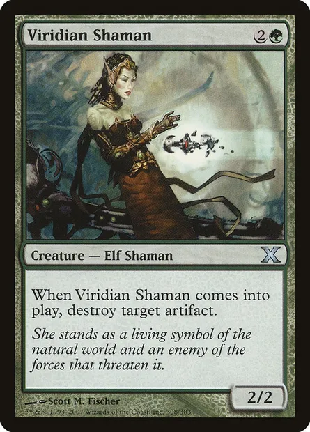 Viridian Shaman, Magic card 10E 308 — Tenth Edition set