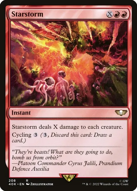 Starstorm, Magic card 40K 208 — Warhammer 40,000 Commander set