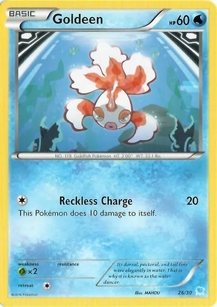 Goldeen, Pokémon card TK9S 026 — XY Trainer Kit: Pikachu Libre & Suicune (Suicune) set