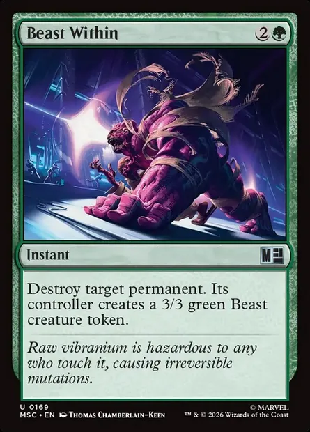 Beast Within, Magic card MSC 169 — Marvel Super Heroes Commander set