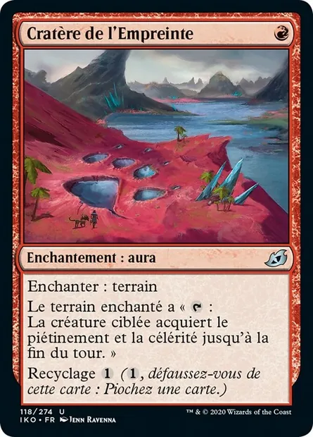 Cratère de l'Empreinte, carte Magic IKO 118 — extension Ikoria: Lair of Behemoths