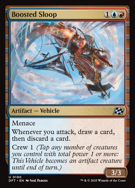 Boosted Sloop, Magic card DFT 190 — Aetherdrift set