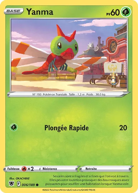 Yanma, carte Pokémon ASR 006 — extension Astres Radieux