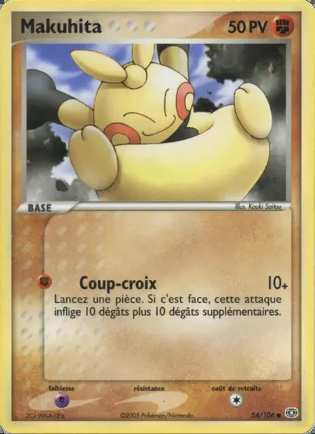 Makuhita, carte Pokémon EM 54 — extension EX Émeraude