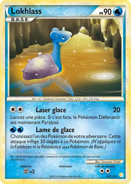 Lokhlass, carte Pokémon HS 24 — extension HeartGold SoulSilver
