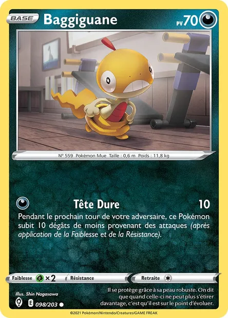 Baggiguane, carte Pokémon EVS 98 — extension Évolution Céleste