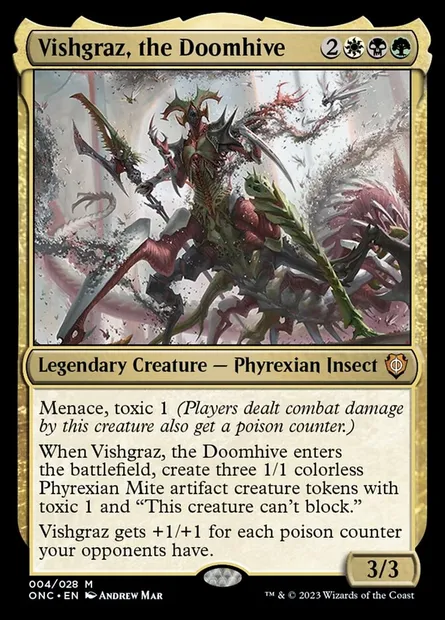 Vishgraz, the Doomhive, Magic card ONC 4 — Phyrexia: All Will Be One Commander set