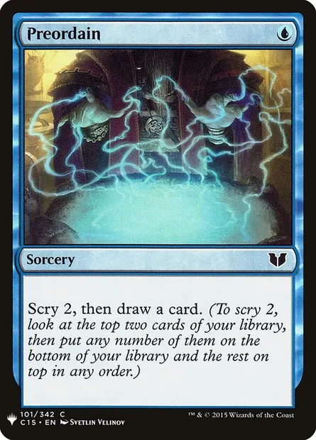 Prédestination, carte Magic PLST C15-101 — extension The List