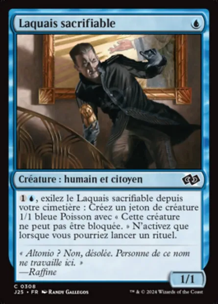 Laquais sacrifiable, carte Magic J25 308 — extension Foundations Jumpstart