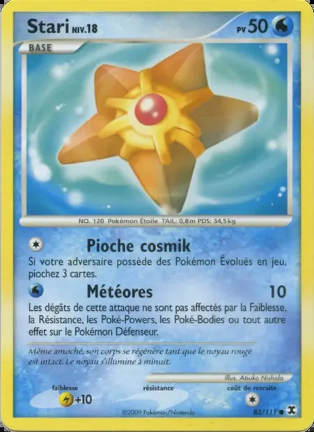 Stari Niv. 18, carte Pokémon RR 83 — extension Rivaux Émergeants
