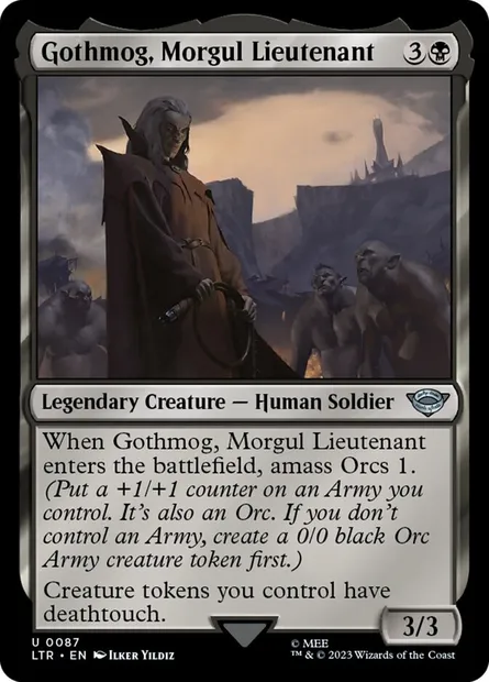 Gothmog, Morgul Lieutenant, Magic card LTR 87 — The Lord of the Rings: Tales of Middle-earth set