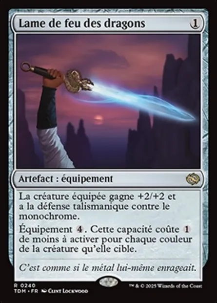 Lame de feu des dragons, carte Magic TDM 240 — extension Tarkir: Dragonstorm