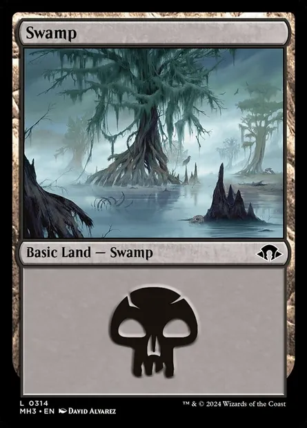 Swamp, Magic card MH3 314 — Modern Horizons 3 set