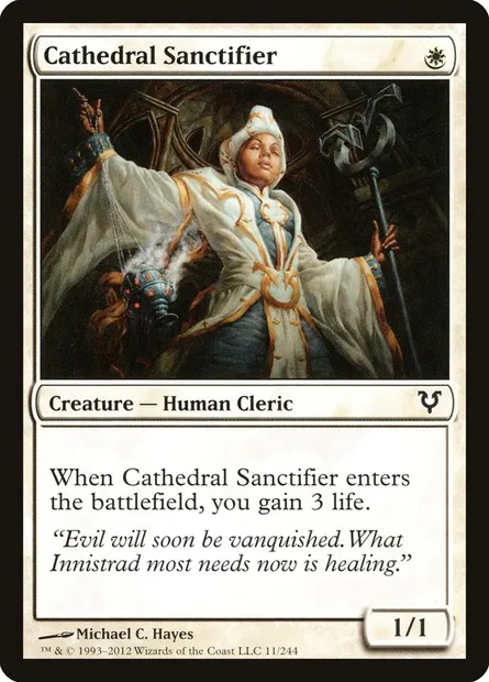 Cathedral Sanctifier, Magic card AVR 11 — Avacyn Restored set
