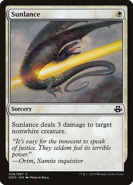 Sunlance, Magic card DDO 26 — Duel Decks: Elspeth vs. Kiora set