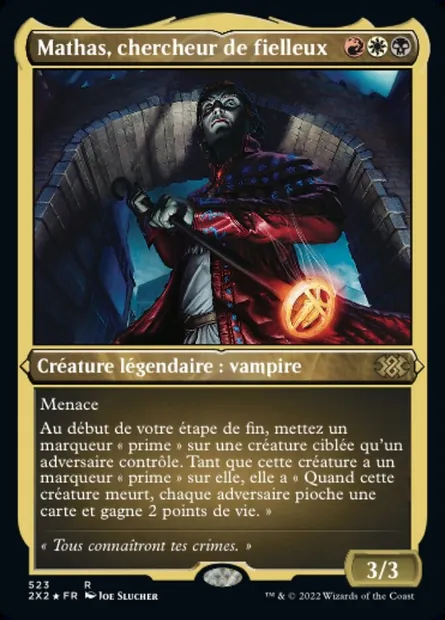 Mathas, chercheur de fielleux, carte Magic 2X2 523 — extension Double Masters 2022