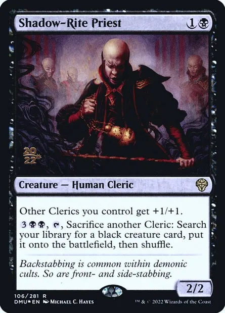 Shadow-Rite Priest, Magic card PDMU 106s — Dominaria United Promos set