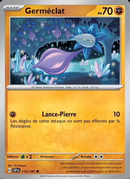Germéclat, carte Pokémon SSP 114 — extension Étincelles Déferlantes