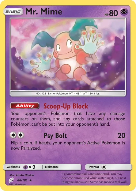 Mr. Mime, Pokémon card TEU 66 — Team Up set